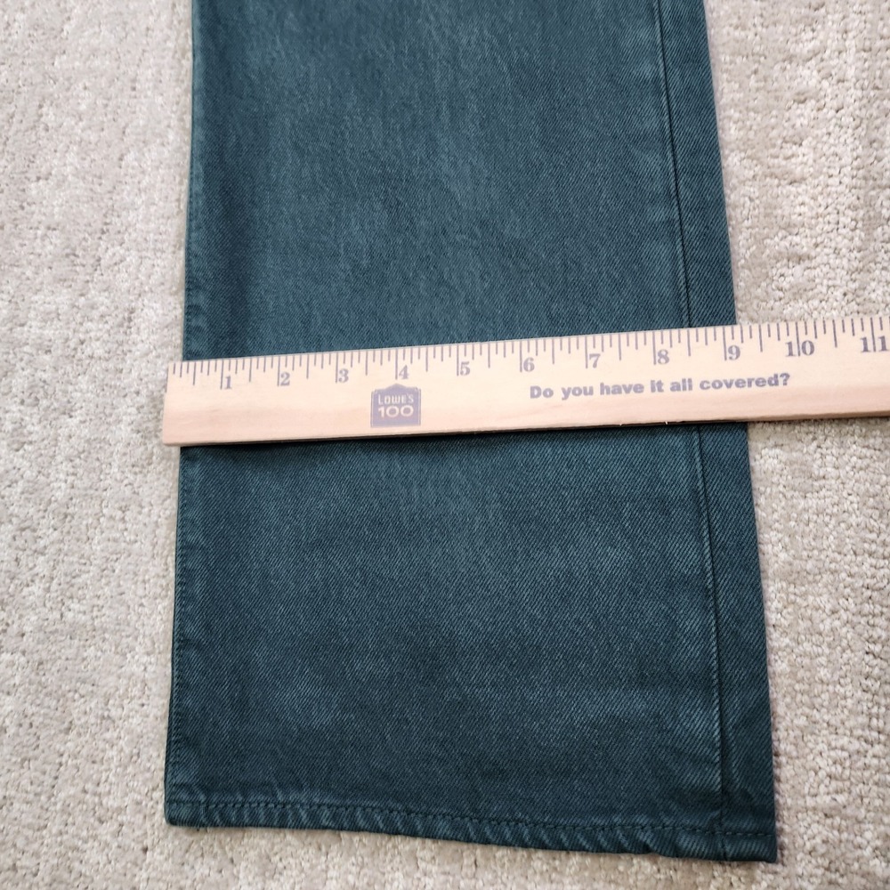 Levis 501 Jeans Men 38x30 Straight Leg Button Fly Green Denim Classic - Picture 7 of 13